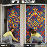 Kolose-Tuvalu Crochet Door Cover with Polynesian and Pacific Tattoos - Polynesian Pride