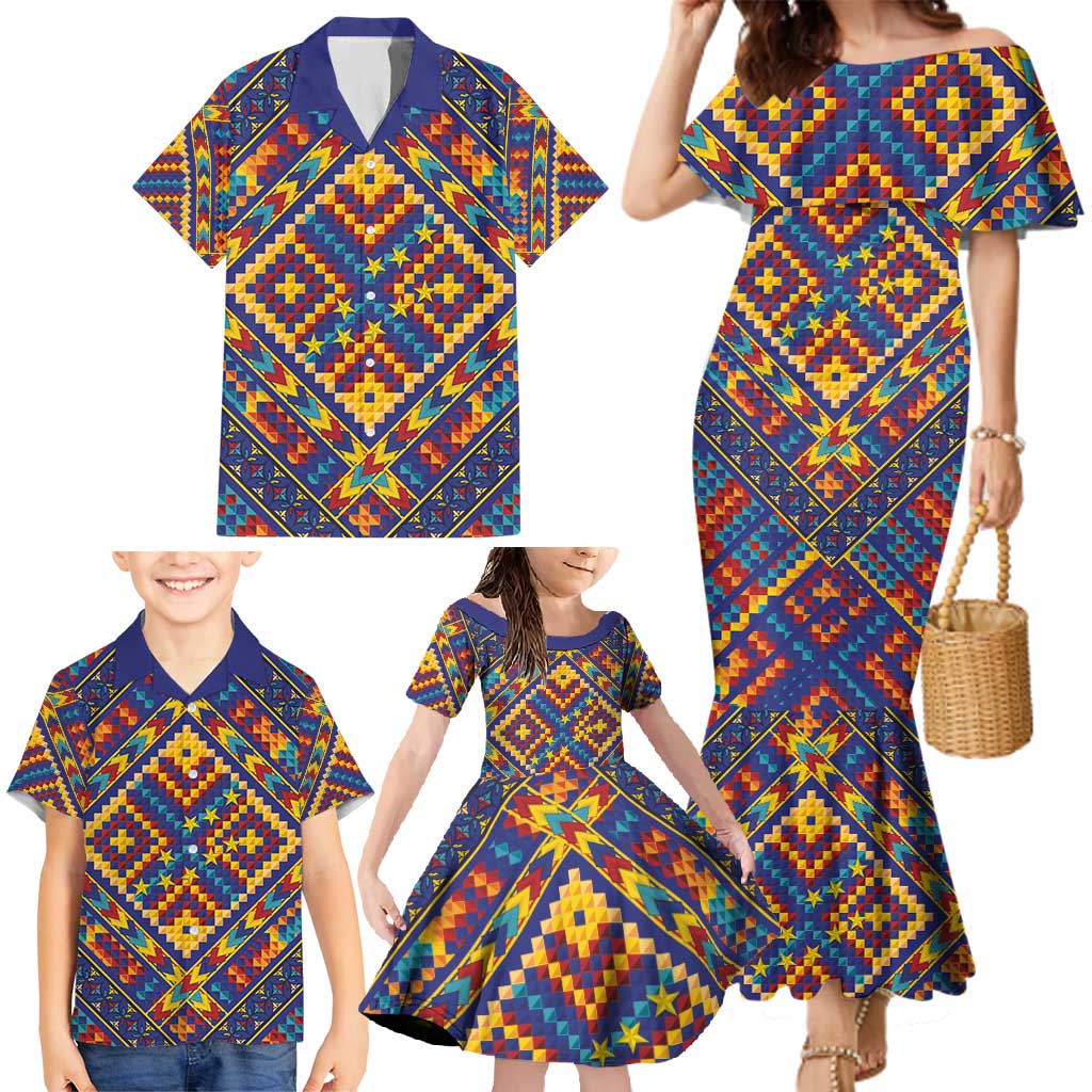Kolose-Tuvalu Crochet Family Matching Mermaid Dress and Hawaiian Shirt with Polynesian and Pacific Tattoos - Polynesian Pride