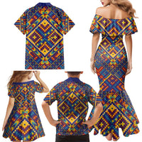 Kolose-Tuvalu Crochet Family Matching Mermaid Dress and Hawaiian Shirt with Polynesian and Pacific Tattoos - Polynesian Pride