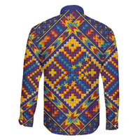 Kolose-Tuvalu Crochet Family Matching Off The Shoulder Long Sleeve Dress and Hawaiian Shirt with Polynesian and Pacific Tattoos - Polynesian Pride