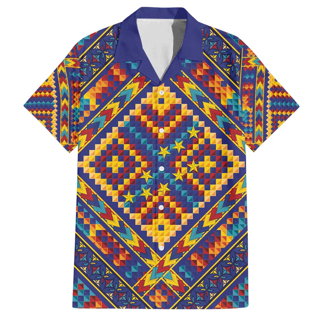 Kolose-Tuvalu Crochet Family Matching Off Shoulder Maxi Dress and Hawaiian Shirt with Polynesian and Pacific Tattoos - Polynesian Pride