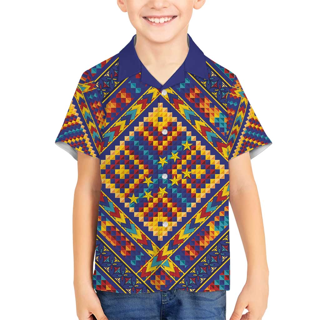 Kolose-Tuvalu Crochet Family Matching Tank Maxi Dress and Hawaiian Shirt with Polynesian and Pacific Tattoos - Polynesian Pride