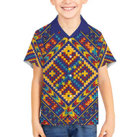 Kolose-Tuvalu Crochet Family Matching Tank Maxi Dress and Hawaiian Shirt with Polynesian and Pacific Tattoos - Polynesian Pride