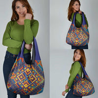 Kolose-Tuvalu Crochet Grocery Bag with Polynesian and Pacific Tattoos LT03 - Polynesian Pride