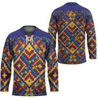 Kolose-Tuvalu Crochet Hockey Jersey with Polynesian and Pacific Tattoos - Polynesian Pride
