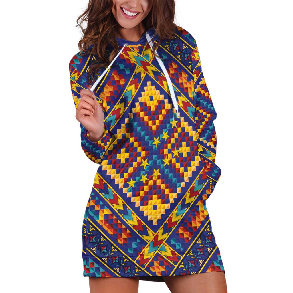 Kolose-Tuvalu Crochet Hoodie Dress with Polynesian and Pacific Tattoos - Polynesian Pride