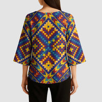 Kolose-Tuvalu Crochet Kimono Sleeve Blouse with Polynesian and Pacific Tattoos - Polynesian Pride