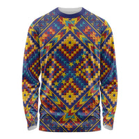 Kolose-Tuvalu Crochet Long Sleeve Shirt with Polynesian and Pacific Tattoos LT03 Unisex Navy - Polynesian Pride