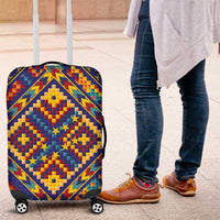 Kolose-Tuvalu Crochet Luggage Cover with Polynesian and Pacific Tattoos LT03 Navy - Polynesian Pride
