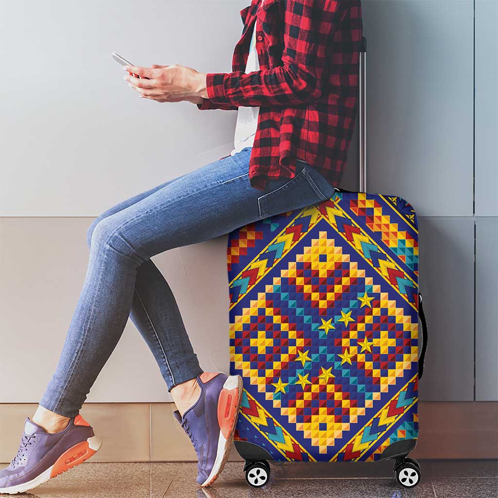 Kolose-Tuvalu Crochet Luggage Cover with Polynesian and Pacific Tattoos LT03 - Polynesian Pride
