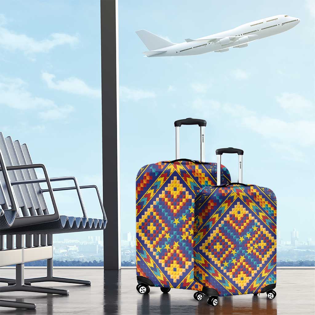 Kolose-Tuvalu Crochet Luggage Cover with Polynesian and Pacific Tattoos LT03 - Polynesian Pride