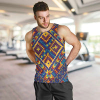 Kolose-Tuvalu Crochet Men Tank Top with Polynesian and Pacific Tattoos LT03 Navy - Polynesian Pride