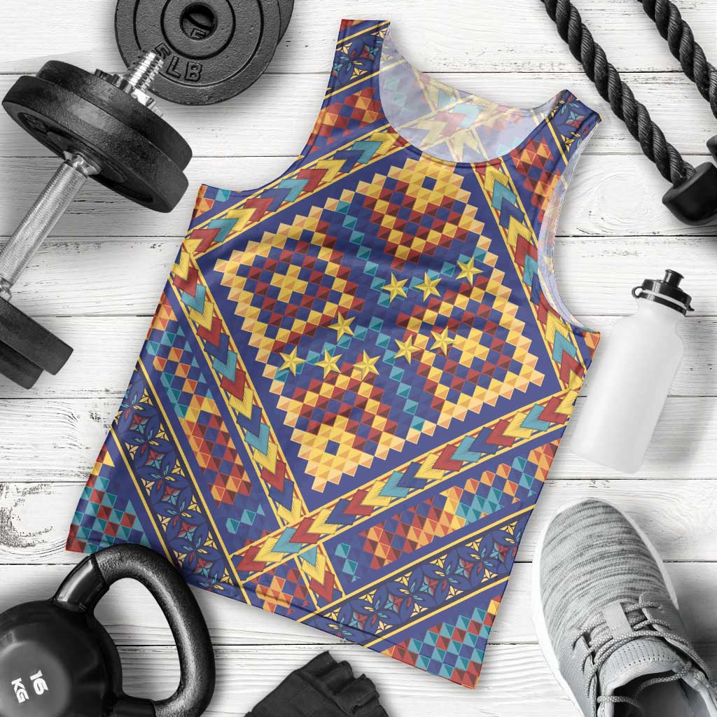 Kolose-Tuvalu Crochet Men Tank Top with Polynesian and Pacific Tattoos LT03 - Polynesian Pride
