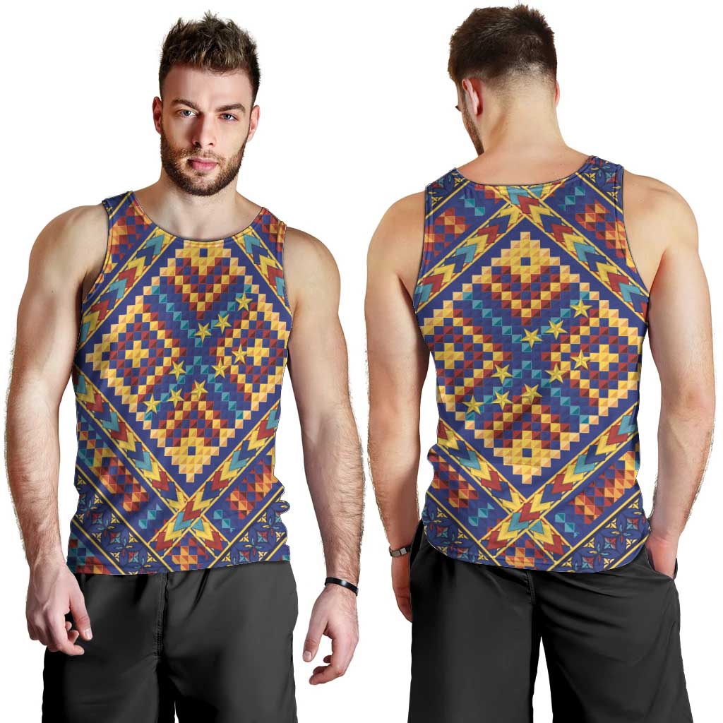 Kolose-Tuvalu Crochet Men Tank Top with Polynesian and Pacific Tattoos LT03 - Polynesian Pride
