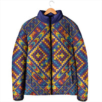 Kolose-Tuvalu Crochet Padded Jacket with Polynesian and Pacific Tattoos - Polynesian Pride