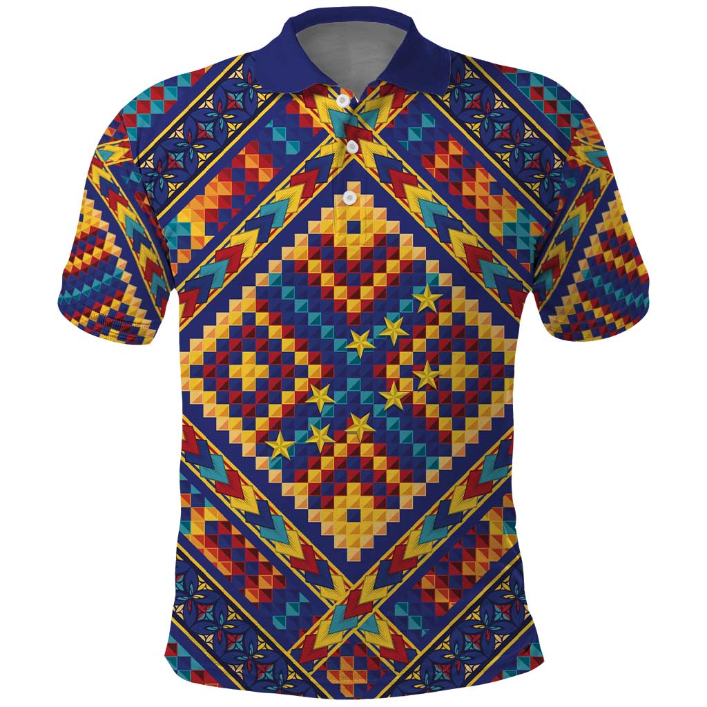 Kolose-Tuvalu Crochet Polo Shirt with Polynesian and Pacific Tattoos - Polynesian Pride