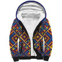 Kolose-Tuvalu Crochet Sherpa Hoodie with Polynesian and Pacific Tattoos LT03 Unisex Navy - Polynesian Pride