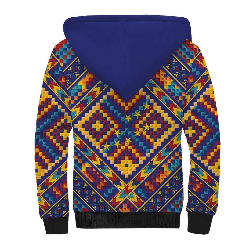 Kolose-Tuvalu Crochet Sherpa Hoodie with Polynesian and Pacific Tattoos LT03 - Polynesian Pride