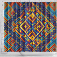 Kolose-Tuvalu Crochet Shower Curtain with Polynesian and Pacific Tattoos - Polynesian Pride