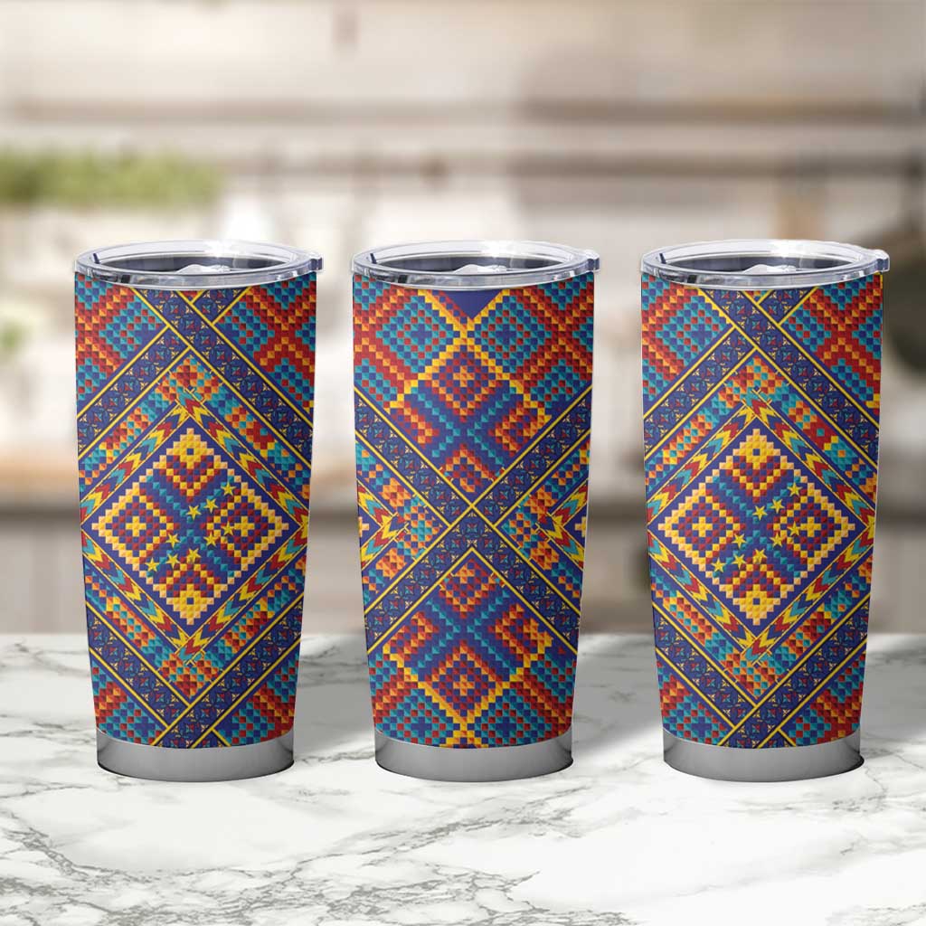 Kolose-Tuvalu Crochet Tumbler Cup with Polynesian and Pacific Tattoos - Polynesian Pride