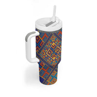 Kolose-Tuvalu Crochet Tumbler With Handle with Polynesian and Pacific Tattoos - Polynesian Pride