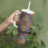 Kolose-Tuvalu Crochet Tumbler With Handle with Polynesian and Pacific Tattoos - Polynesian Pride