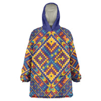 Kolose-Tuvalu Crochet Wearable Blanket Hoodie with Polynesian and Pacific Tattoos LT03 One Size Navy - Polynesian Pride