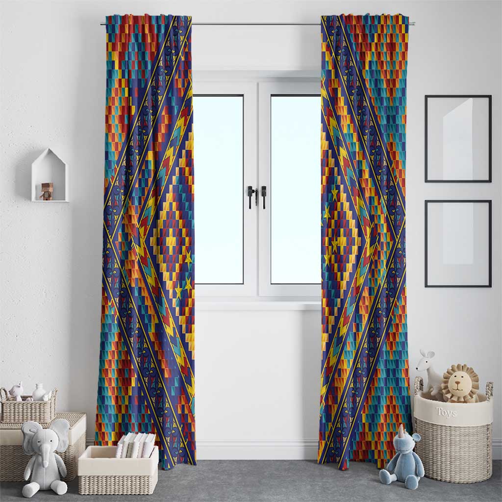 Kolose-Tuvalu Crochet Window Curtain with Polynesian and Pacific Tattoos LT03 - Polynesian Pride