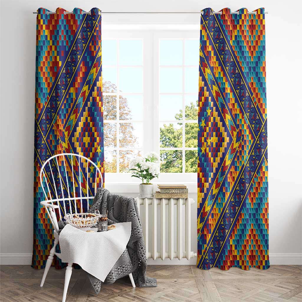 Kolose-Tuvalu Crochet Window Curtain with Polynesian and Pacific Tattoos LT03 - Polynesian Pride