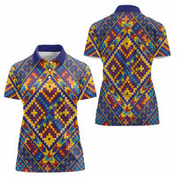 Kolose-Tuvalu Crochet Women Polo Shirt with Polynesian and Pacific Tattoos - Polynesian Pride