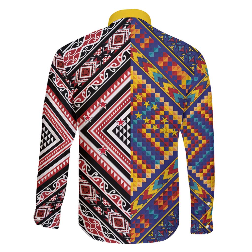 Tuvaluan and New Zealand Culture Family Matching Mermaid Dress and Hawaiian Shirt The Art of Kolose and Taniko - Polynesian Pride