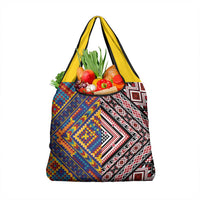 Tuvaluan and New Zealand Culture Grocery Bag The Art of Kolose and Taniko - Polynesian Pride