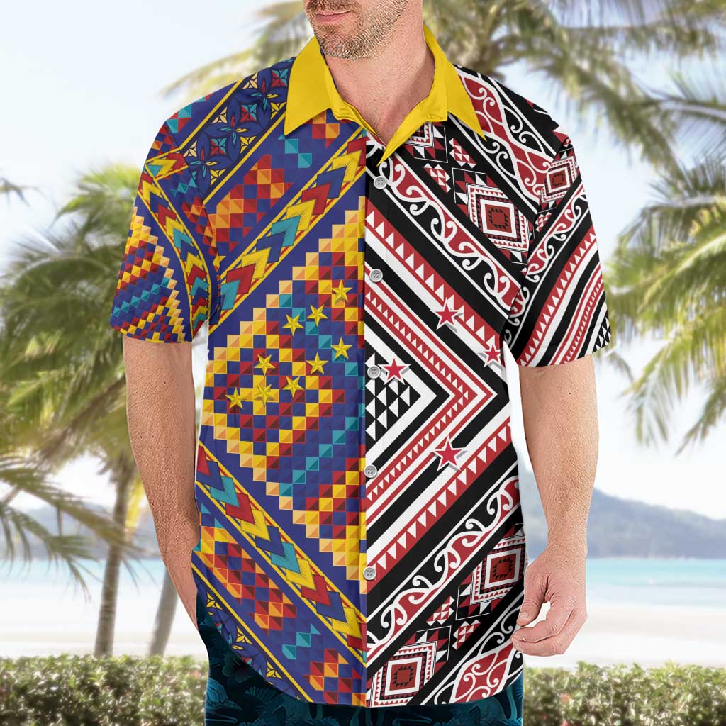 Tuvaluan and New Zealand Culture Hawaiian Shirt The Art of Kolose and Taniko - Polynesian Pride