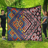 Tuvaluan and New Zealand Culture Quilt The Art of Kolose and Taniko - Polynesian Pride