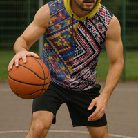 Tuvaluan and New Zealand Culture Sleeveless Hoodie The Art of Kolose and Taniko - Polynesian Pride