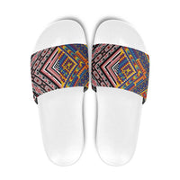 Tuvaluan and New Zealand Culture Slide Sandals The Art of Kolose and Taniko - Polynesian Pride