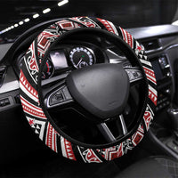 Tuvaluan and New Zealand Culture Steering Wheel Cover The Art of Kolose and Taniko - Polynesian Pride