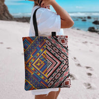Tuvaluan and New Zealand Culture Tote Bag The Art of Kolose and Taniko - Polynesian Pride