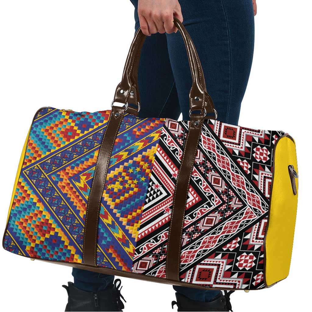Tuvaluan and New Zealand Culture Travel Bag The Art of Kolose and Taniko - Polynesian Pride