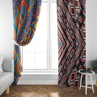 Tuvaluan and New Zealand Culture Window Curtain The Art of Kolose and Taniko - Polynesian Pride