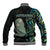 New Zealand Baseball Jacket Silver Fern and Hei Tiki with Papua Shell Maori Tribal LT03 - Polynesian Pride