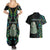 New Zealand Couples Matching Summer Maxi Dress and Hawaiian Shirt Silver Fern and Hei Tiki with Papua Shell Maori Tribal LT03 - Polynesian Pride