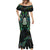 New Zealand Mermaid Dress Silver Fern and Hei Tiki with Papua Shell Maori Tribal LT03 - Polynesian Pride