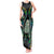 New Zealand Tank Maxi Dress Silver Fern and Hei Tiki with Papua Shell Maori Tribal LT03 Women Black - Polynesian Pride