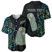 Custom New Zealand Baseball Jersey Silver Fern and Hei Tiki with Papua Shell Maori Tribal LT03 - Polynesian Pride