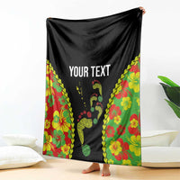Personalised Vanuatu Running Blanket Footprint and Hibiscus Polynesian Style LT03 - Polynesian Pride