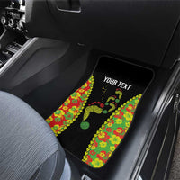 Personalised Vanuatu Running Car Mats Footprint and Hibiscus Polynesian Style LT03 - Polynesian Pride