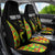 Personalised Vanuatu Running Car Seat Cover Footprint and Hibiscus Polynesian Style