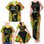 Personalised Vanuatu Running Family Matching Tank Maxi Dress and Hawaiian Shirt Footprint and Hibiscus Polynesian Style