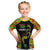 Personalised Vanuatu Running Kid T Shirt Footprint and Hibiscus Polynesian Style